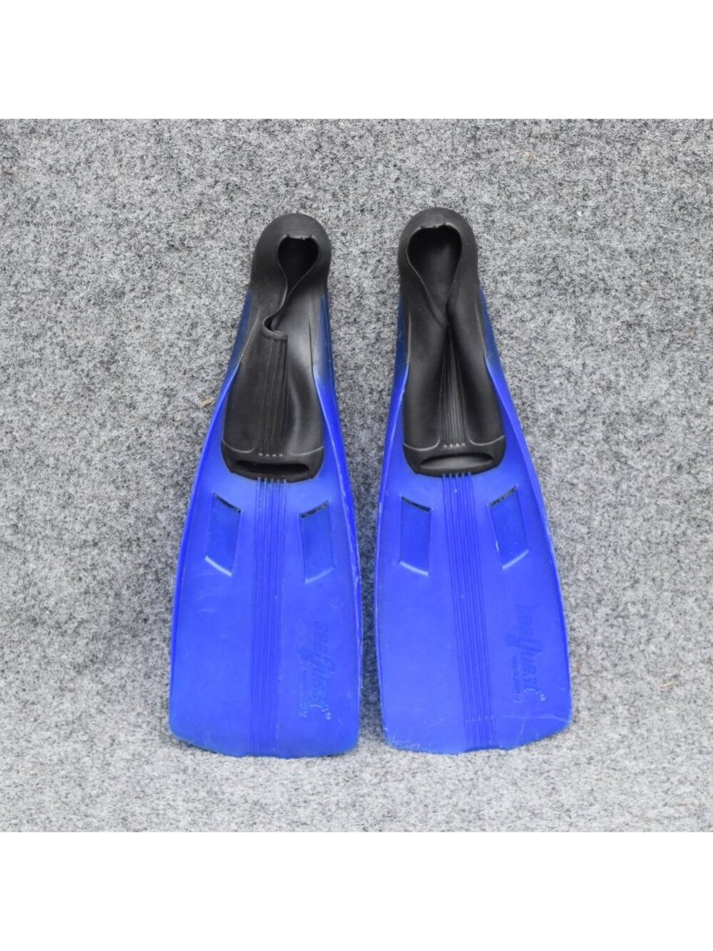 SeaQuest Horizon 2 Scuba Diving Fins Size 6-7 Blue Black Made in Italy 7876A